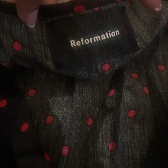 Reformation Arabella Polka Dot Pj Top - Picture 6 of 6